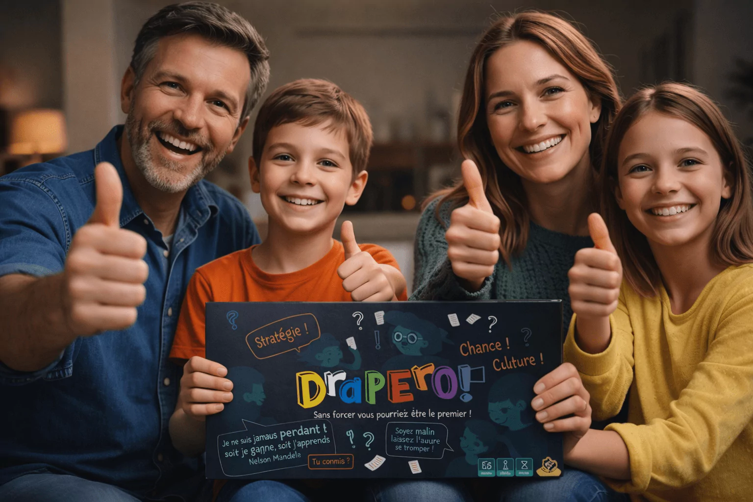 Famille réunie autour du Drapero